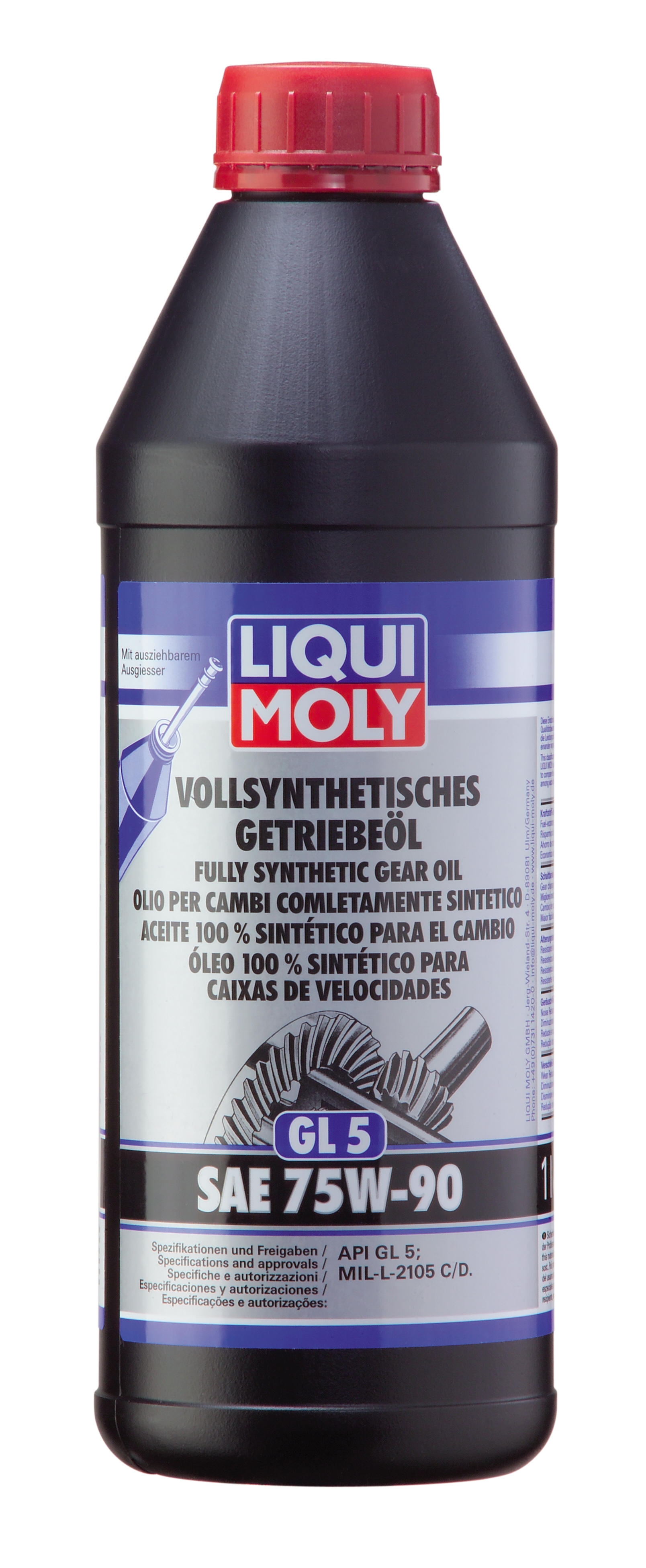 Масло трансмиссионное LIQUI MOLY Vollsynthetisches Getriebeoil 75W-90, 1л