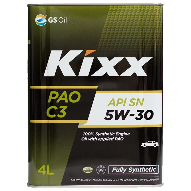 Моторное масло KIXX PAO C3 5W-30, синтетика, 4л